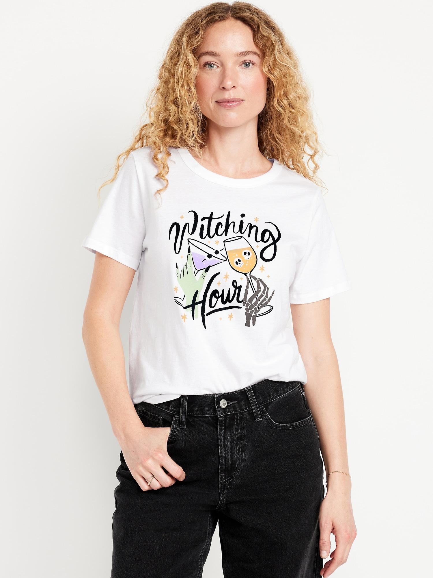 everywear graphic crew-neck tee for women