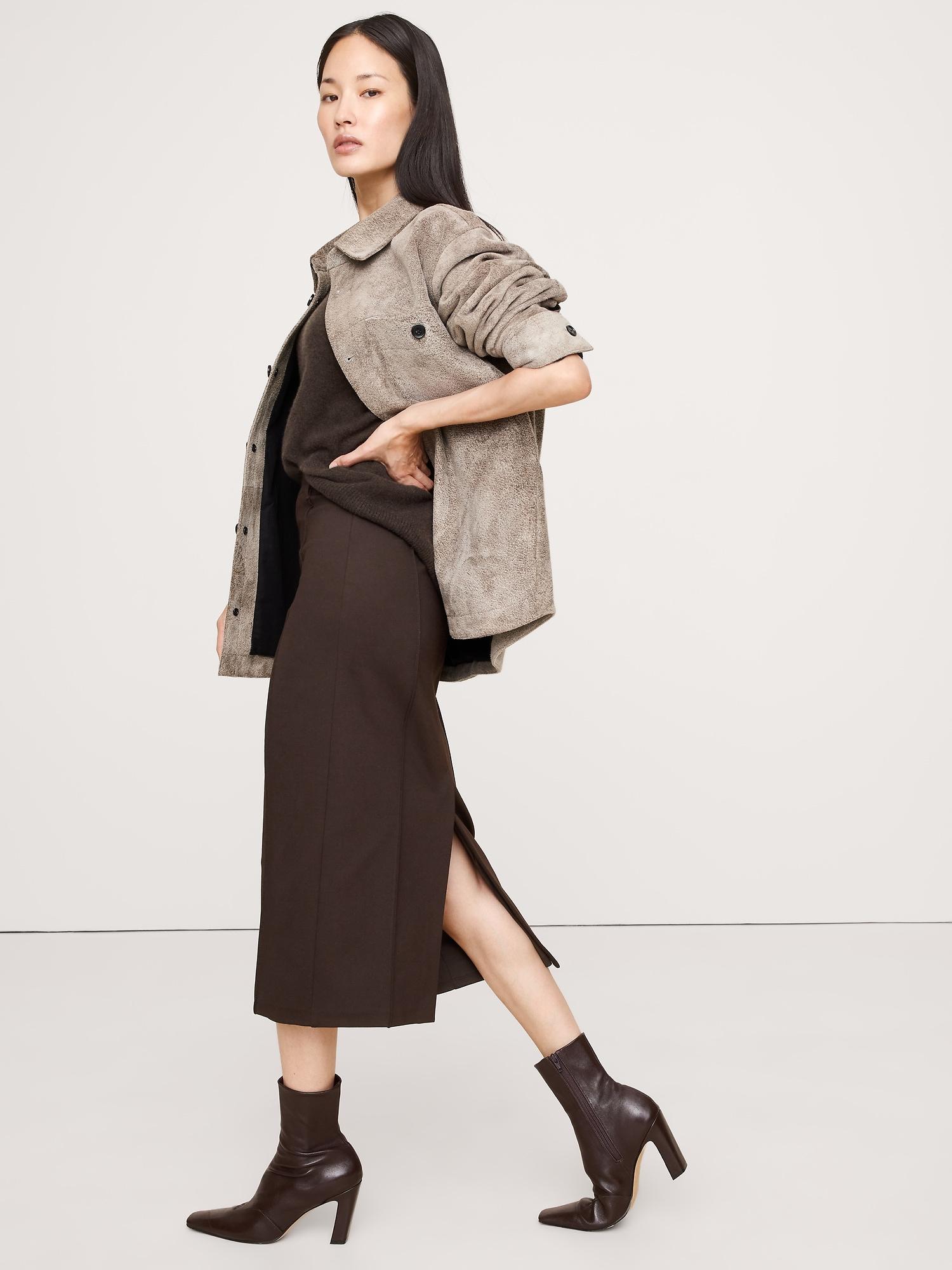 everywhere ponte pencil skirt