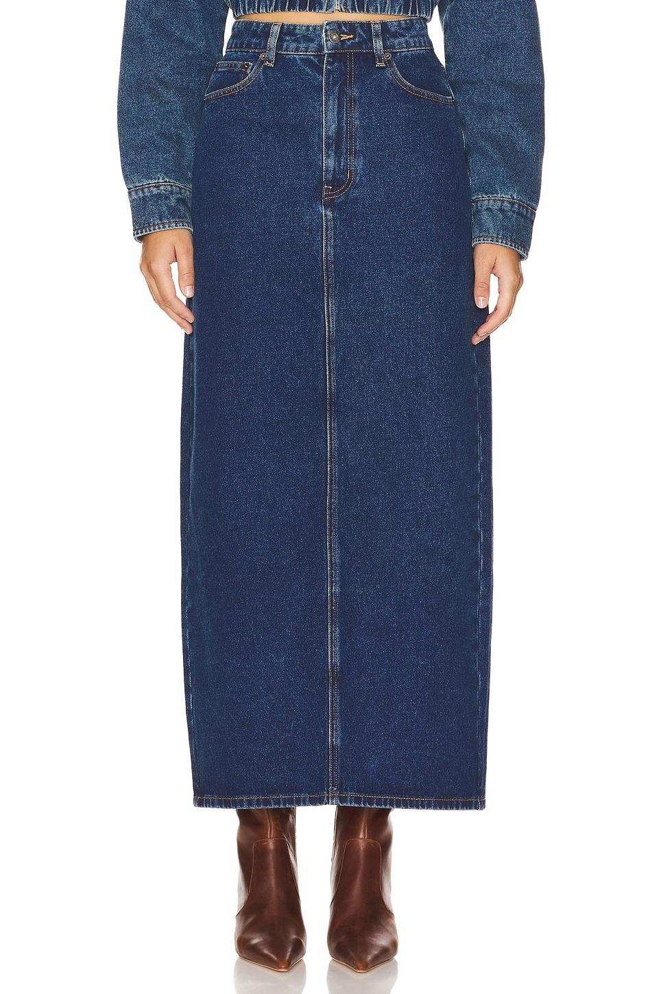 evianna denim maxi skirt