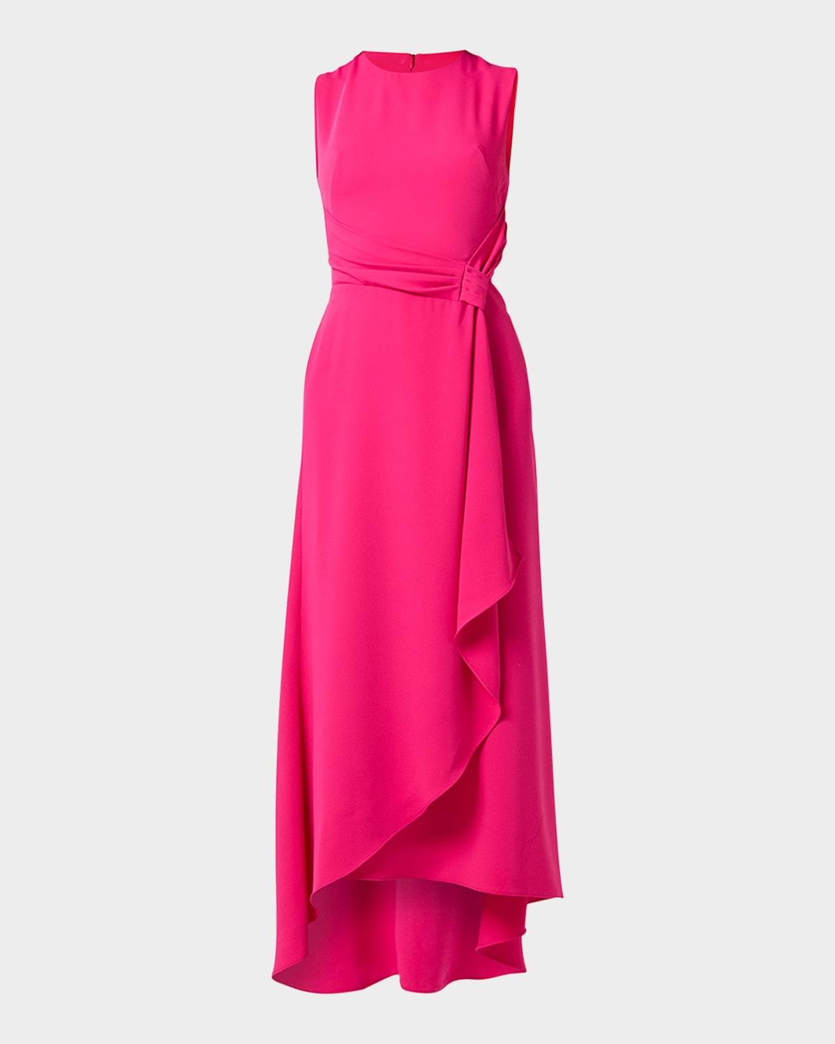 evie sleeveless draped a-line maxi dress