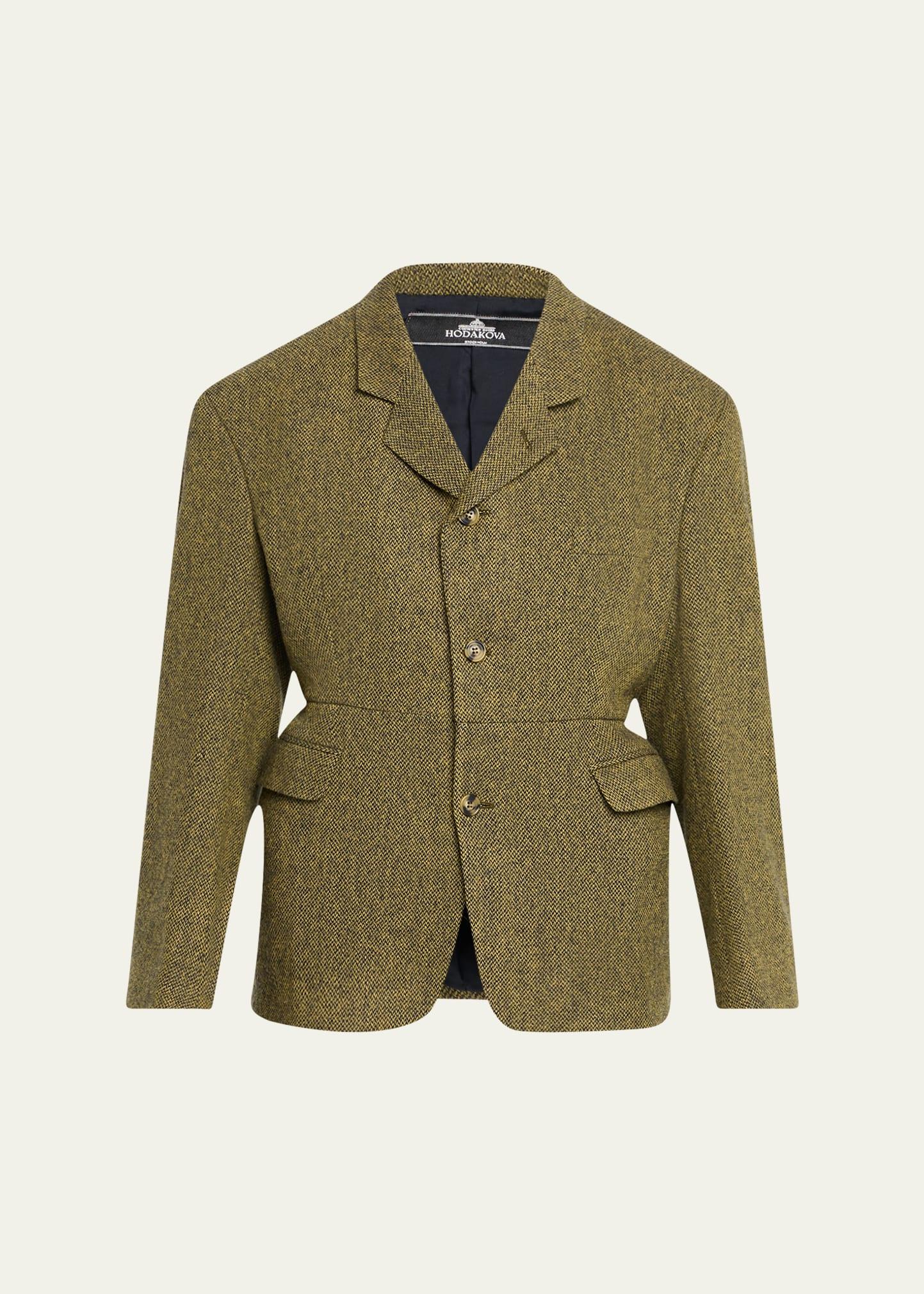 exaggerated shoulder blazer