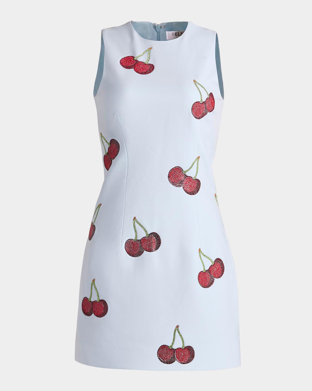 exclusive zuri rhinestone cherry mini dress