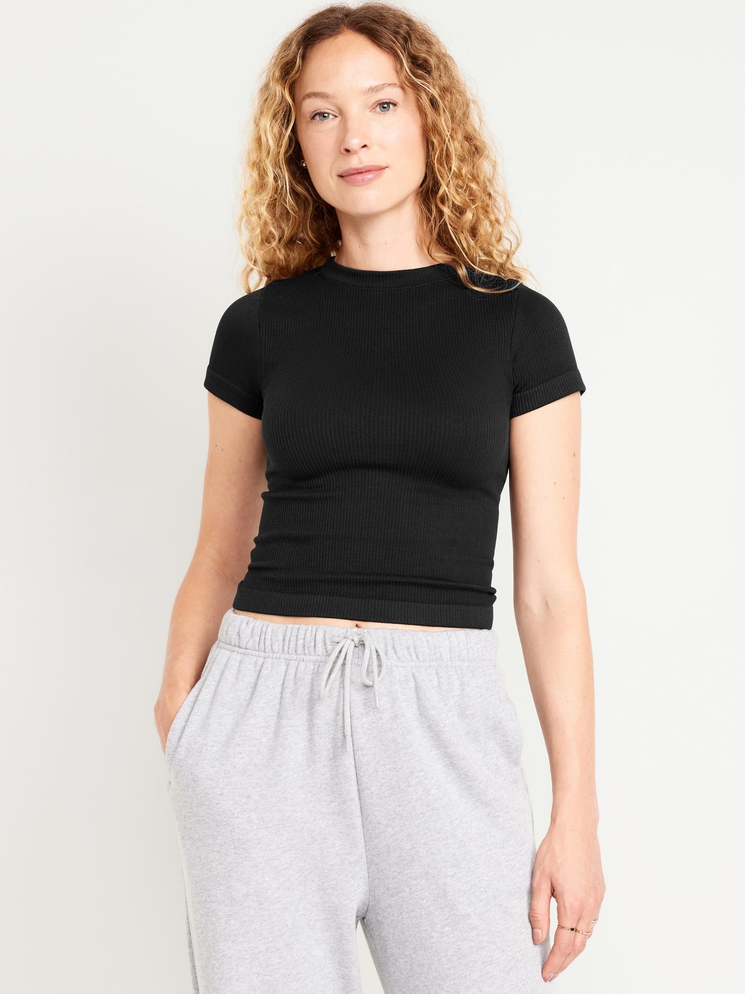 exhale seamless fitted rib t-shirt