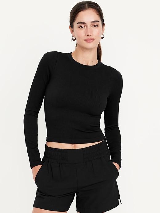 exhale seamless fitted rib t-shirt