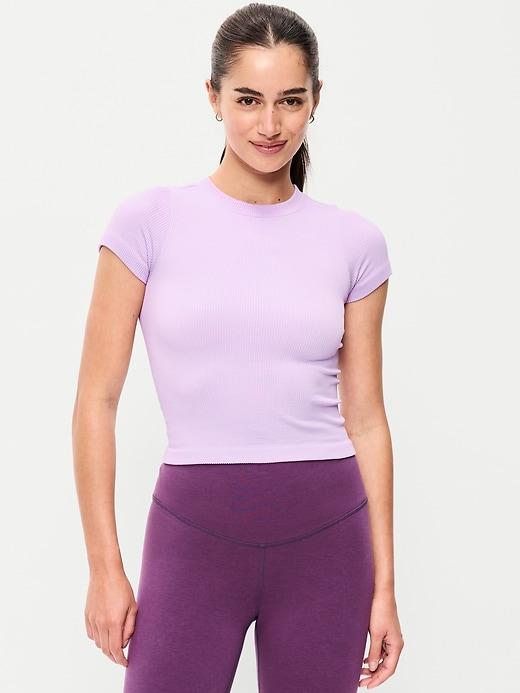 exhale seamless fitted rib t-shirt