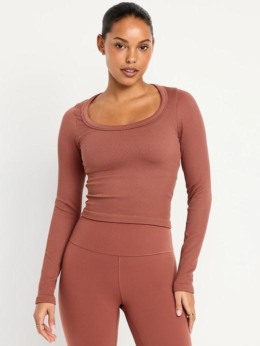 exhale seamless fitted rib t-shirt