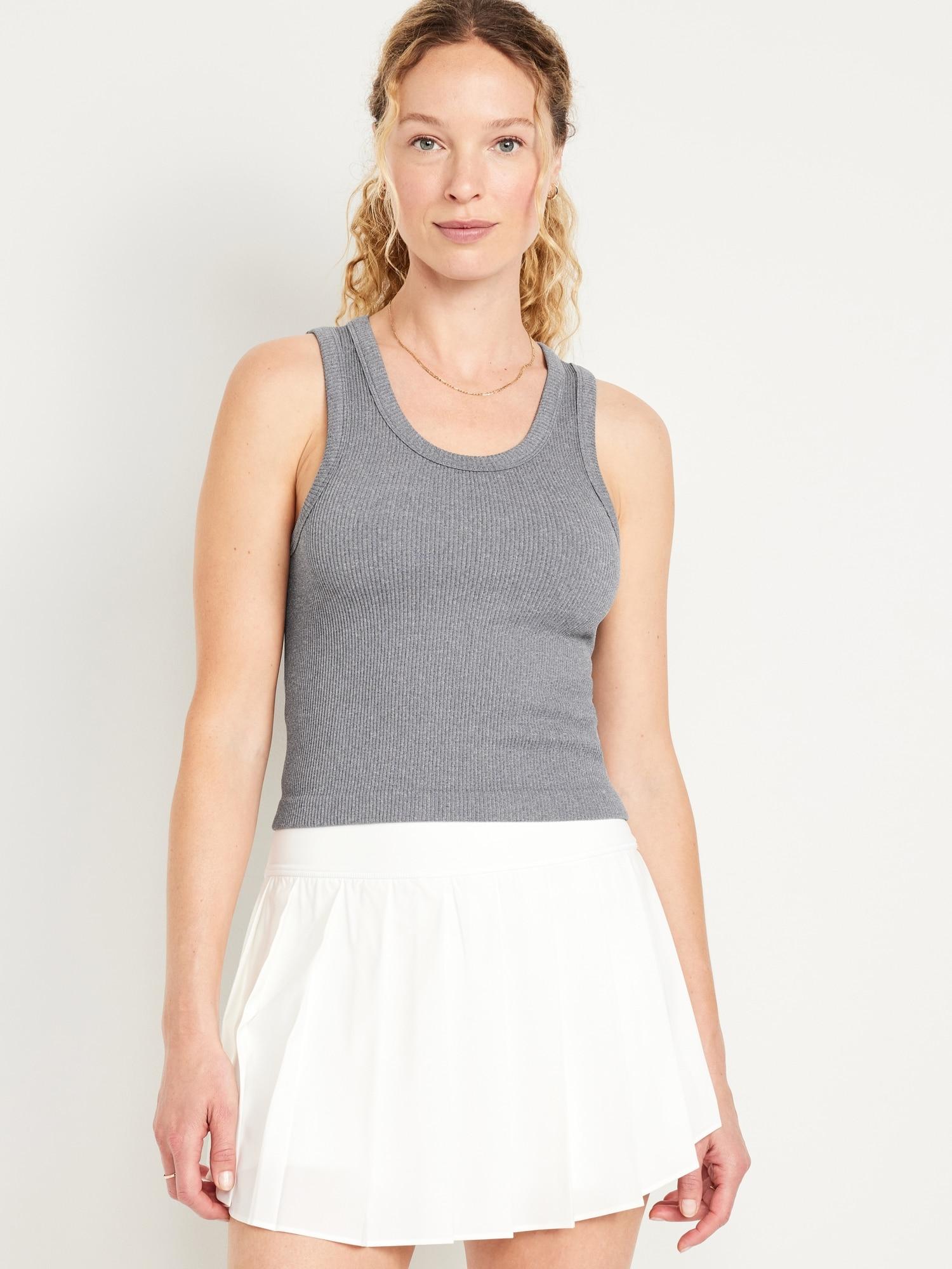 exhale seamless fitted rib tank