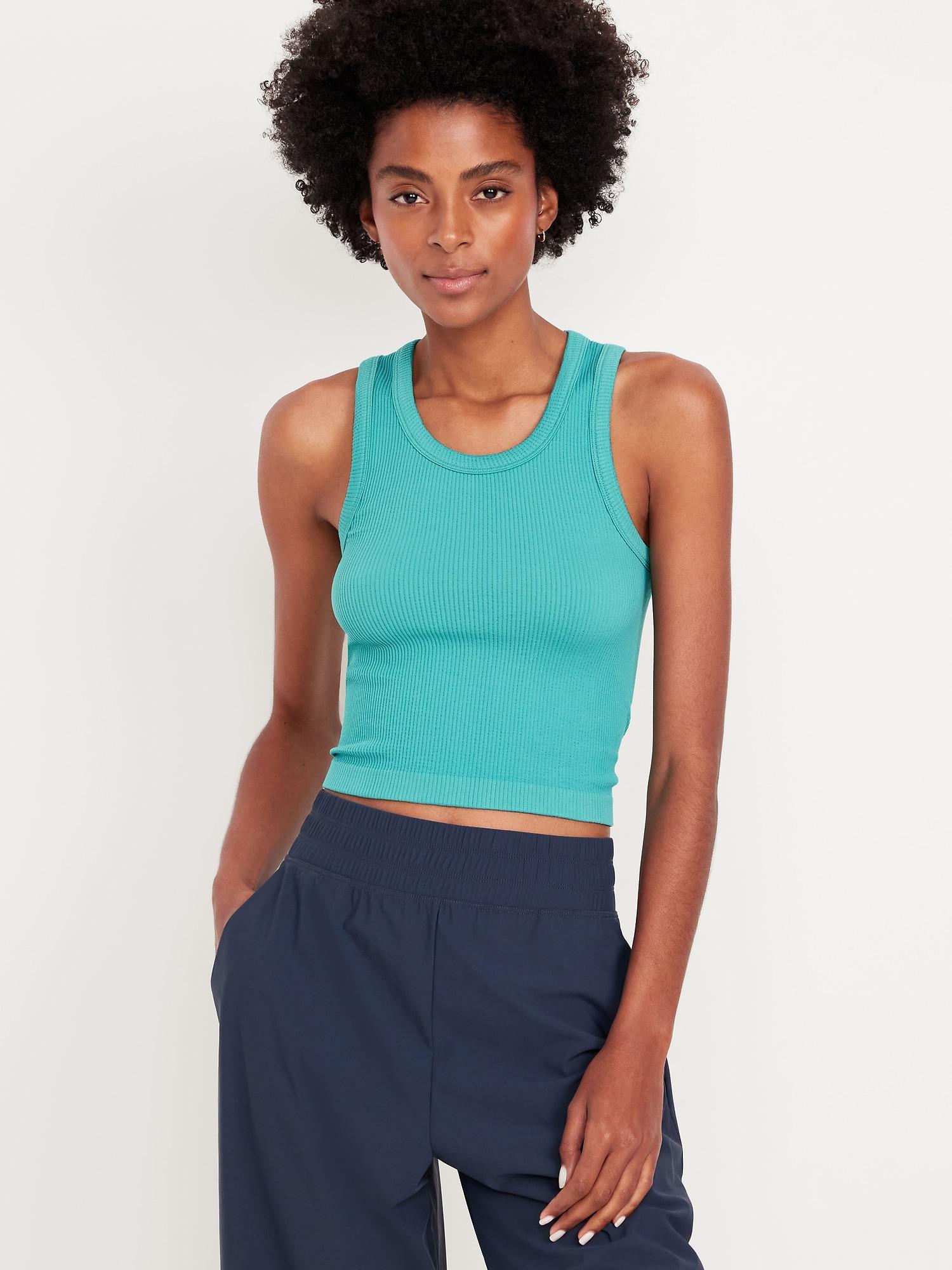 exhale seamless fitted rib tank