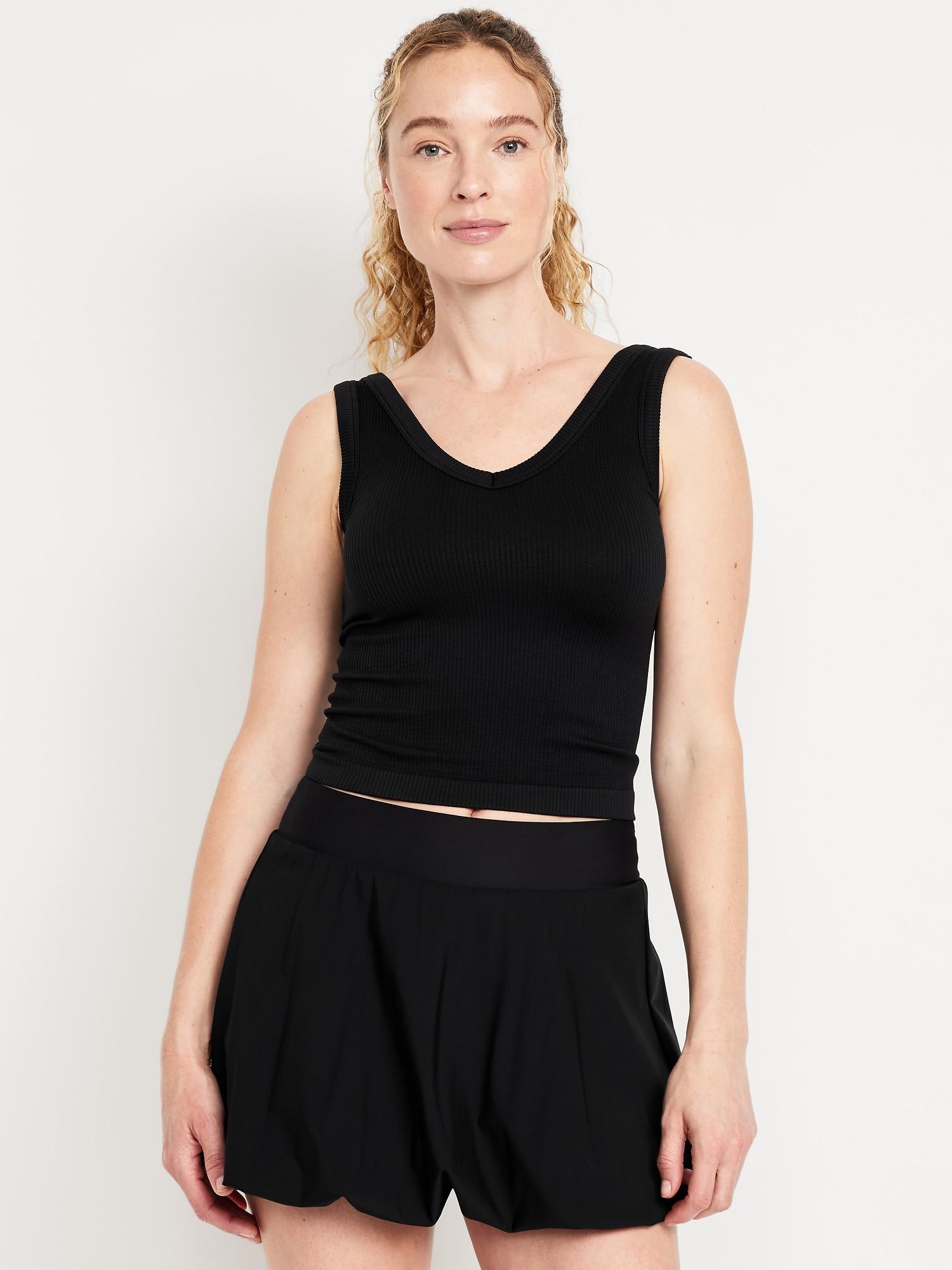 exhale seamless fitted rib tank