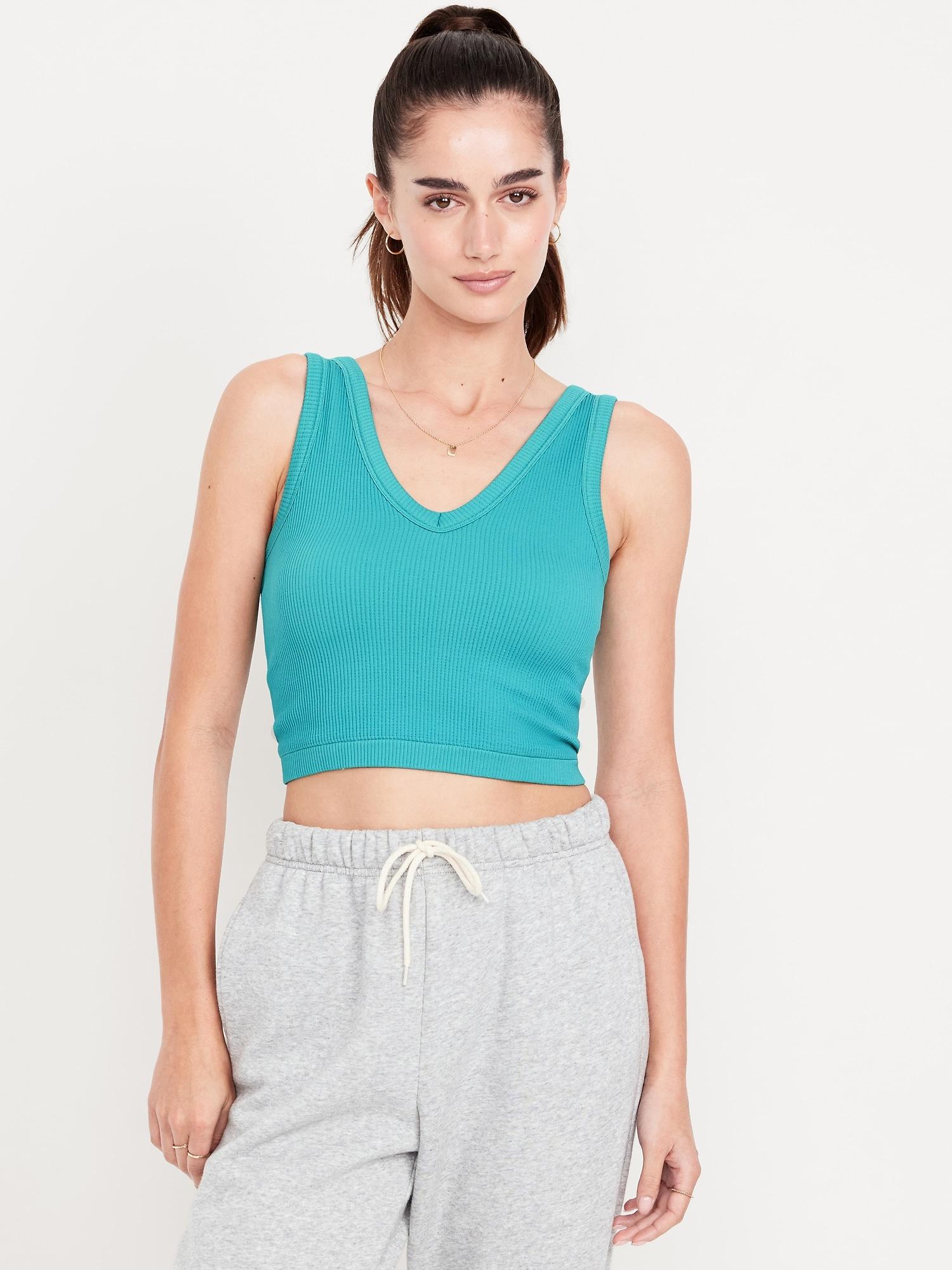 exhale seamless v-neck rib tank