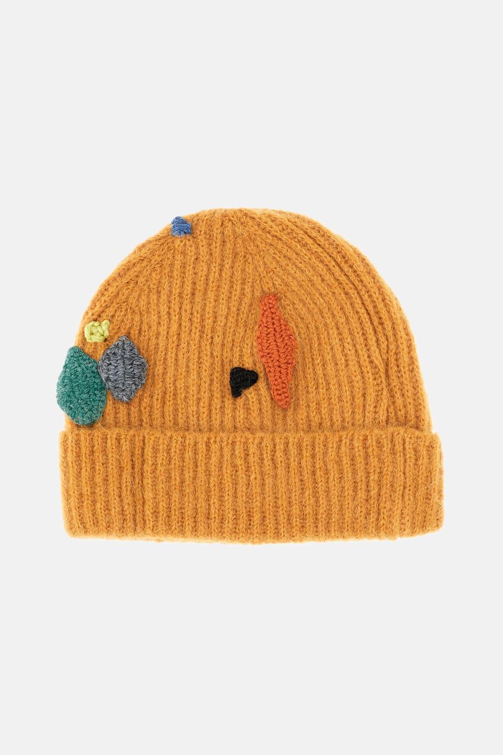 exquisite j embroidered wool beanie