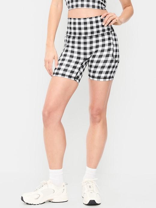 extra-high waisted powersoft boundless pocket biker shorts-- 6-inch inseam - no front seam