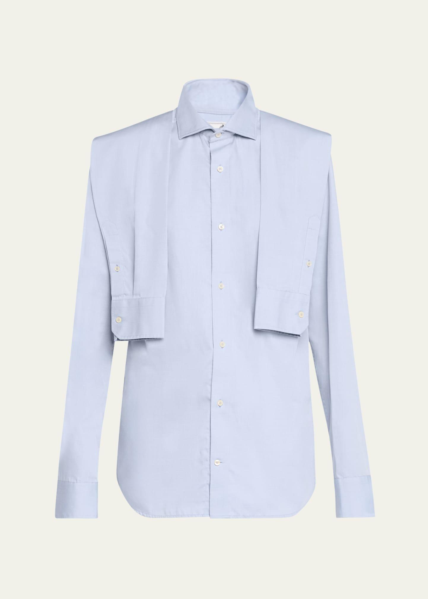 extra-sleeve button-down shirt