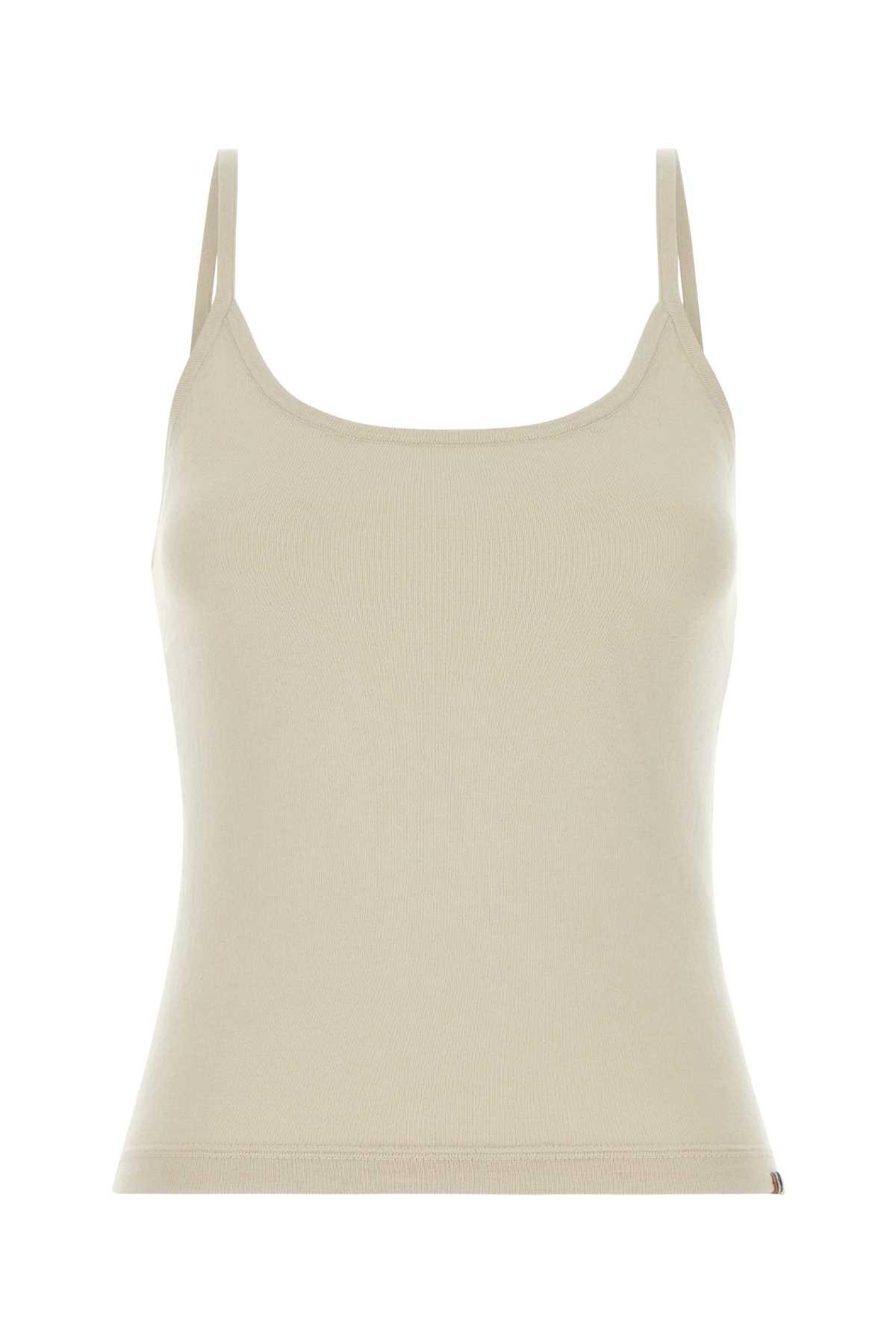extreme cashmere ivory cotton blend britney tank top