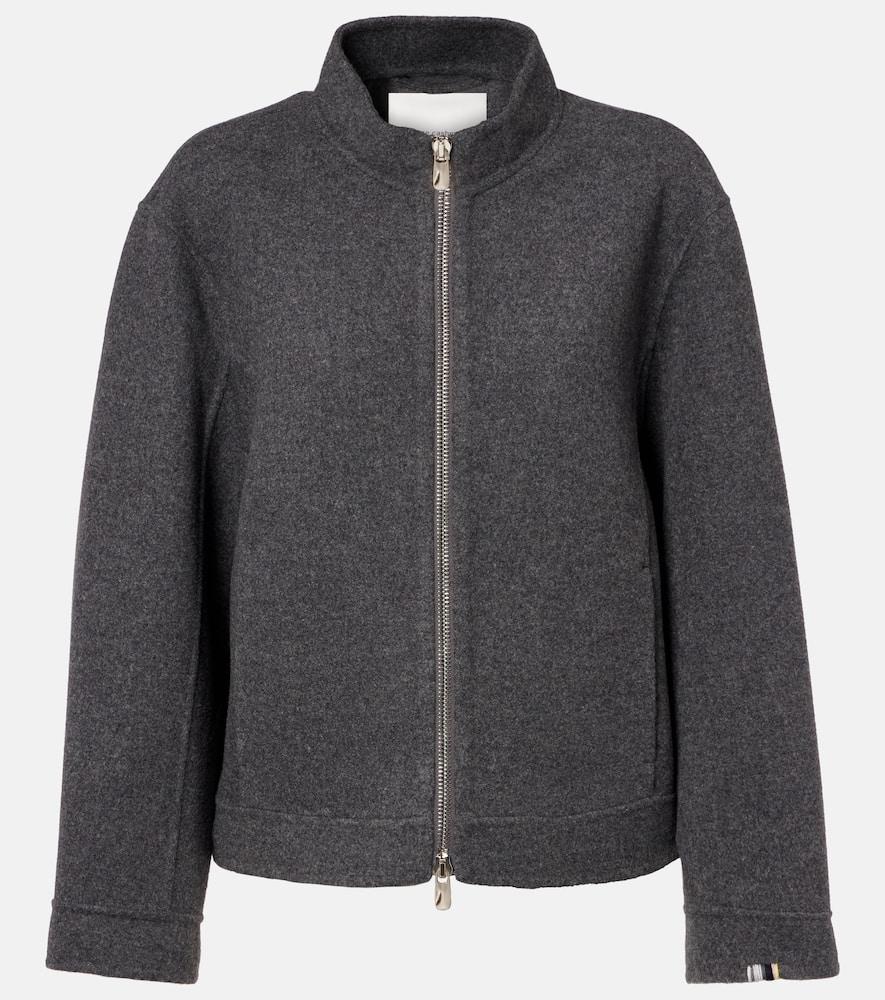 extreme cashmere motor wool and cashmere bomber jacket