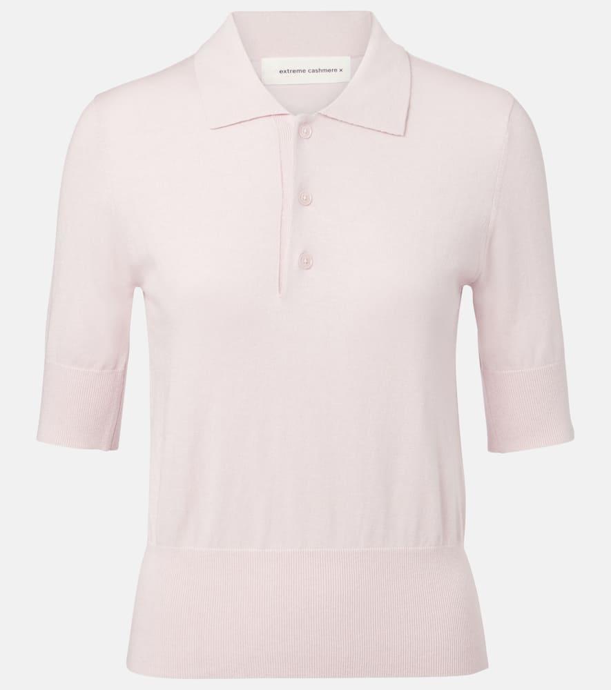 extreme cashmere n°351 park cotton and cashmere polo shirt