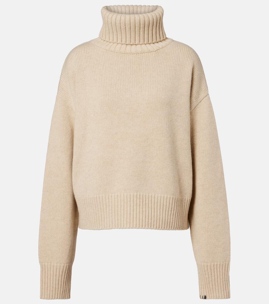 extreme cashmere n°434 crop xtra cashmere turtleneck sweater