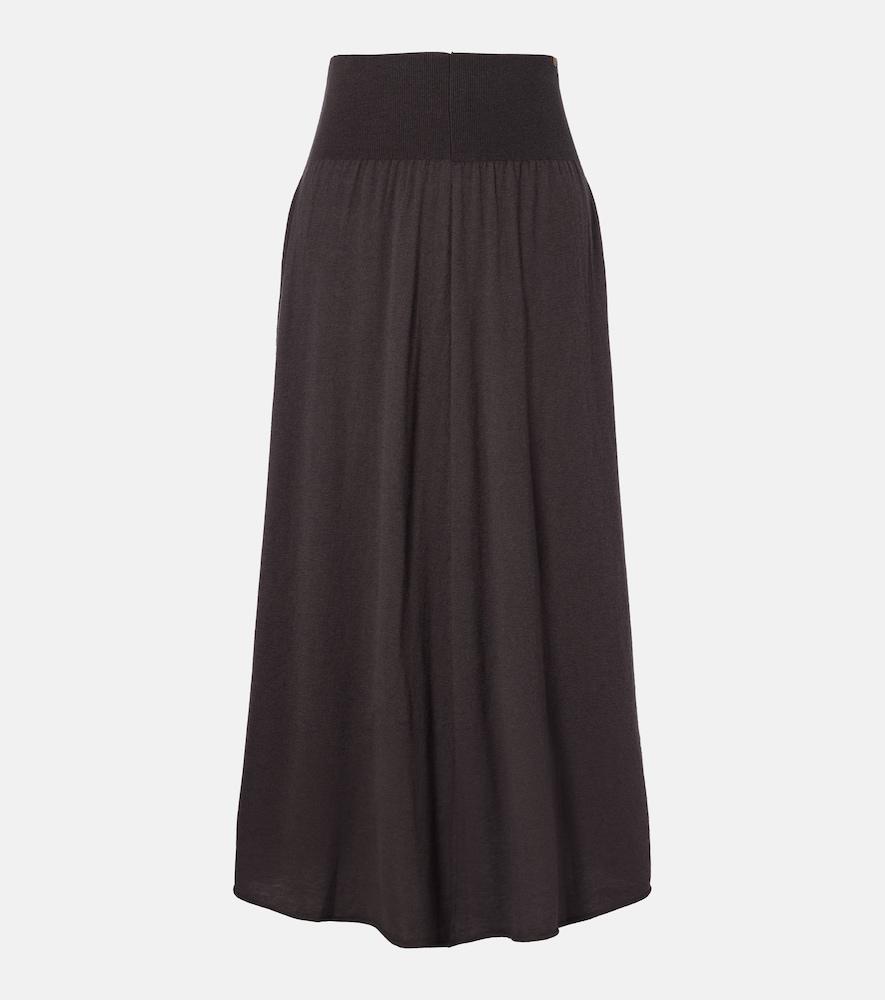 extreme cashmere n°470 seduce wool and cashmere midi skirt