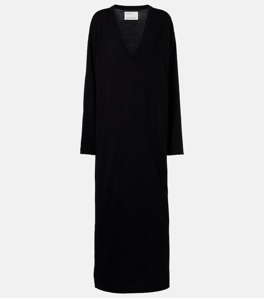 extreme cashmere n°480 invite cotton and cashmere maxi dress