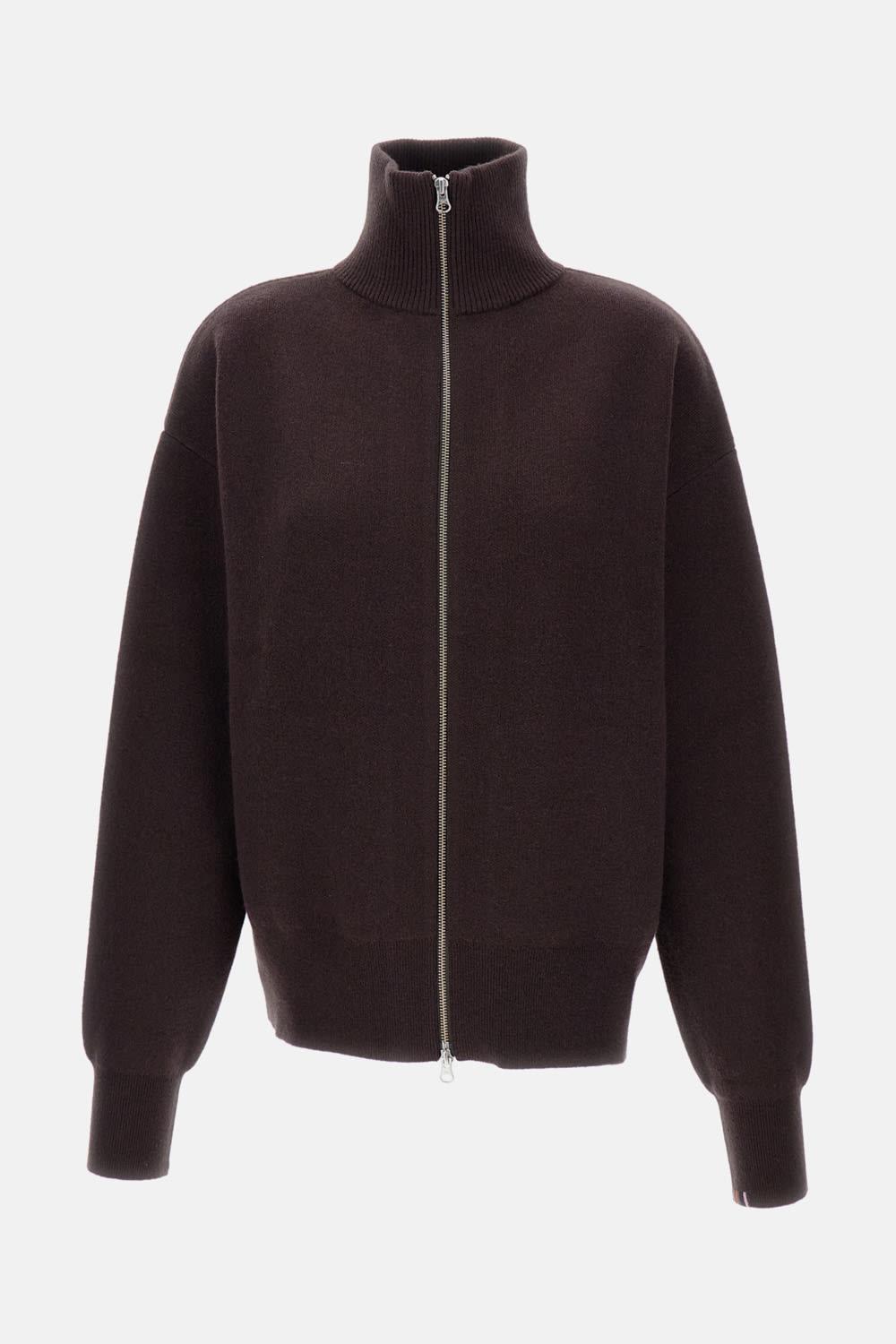 extreme cashmere zip-up cardigan