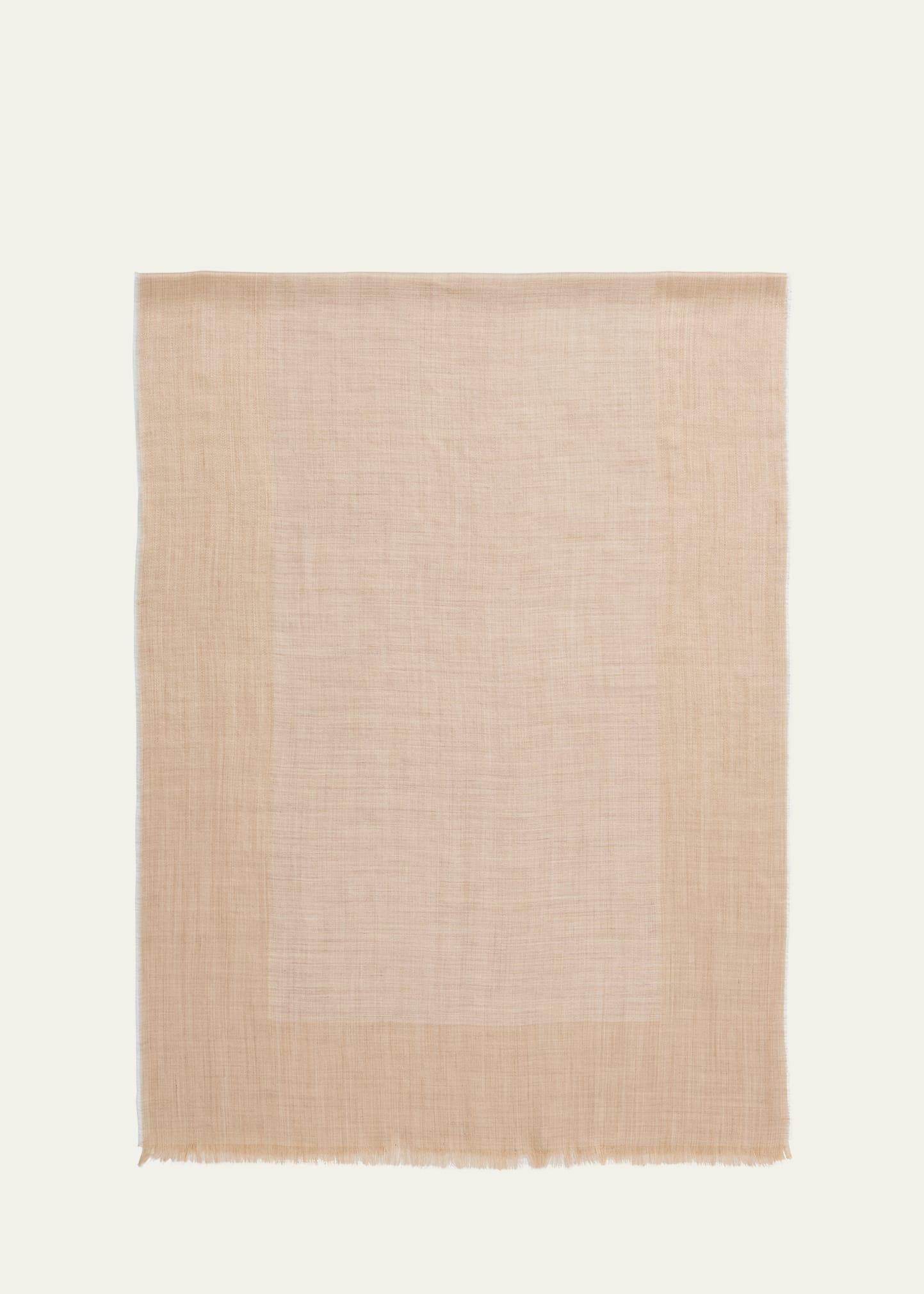 eyelash trim wool scarf