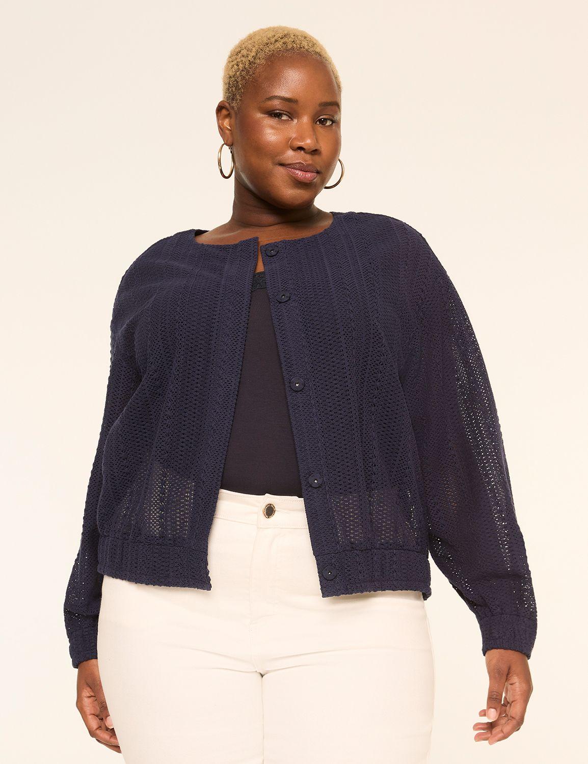 eyelet bomber jacket