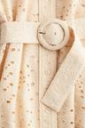 eyelet embroidered shirt dress