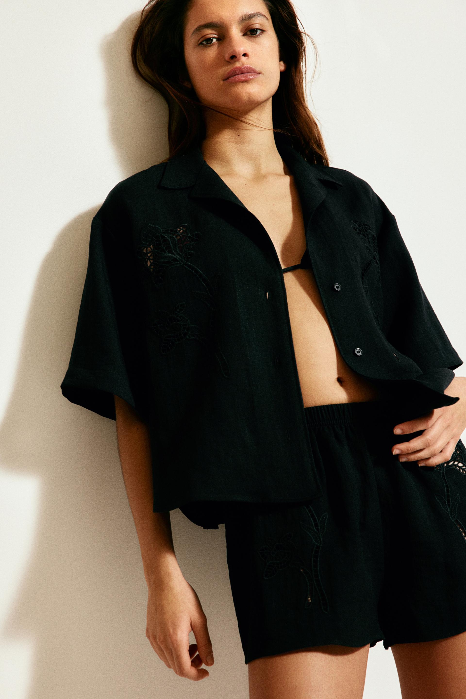 eyelet embroidered shirt