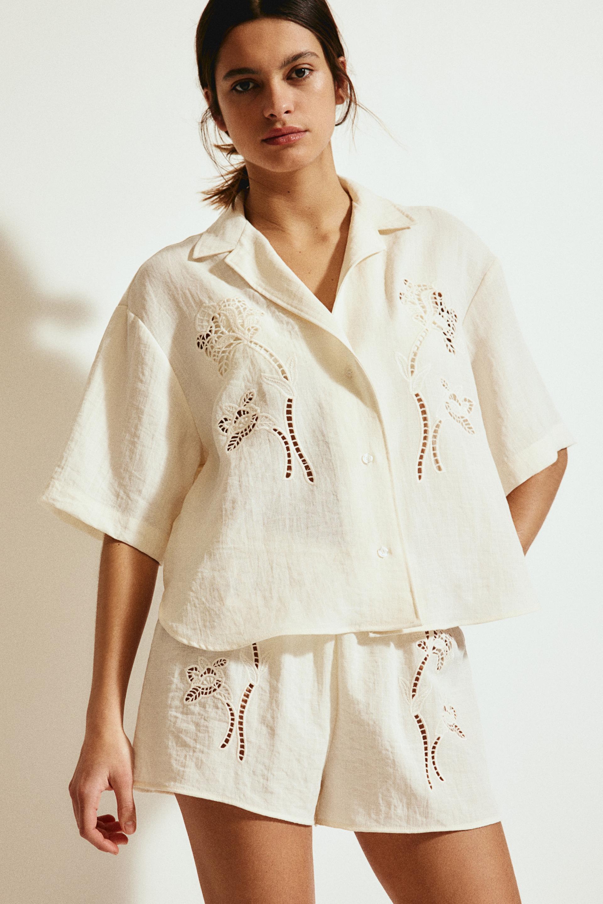 eyelet embroidered shirt