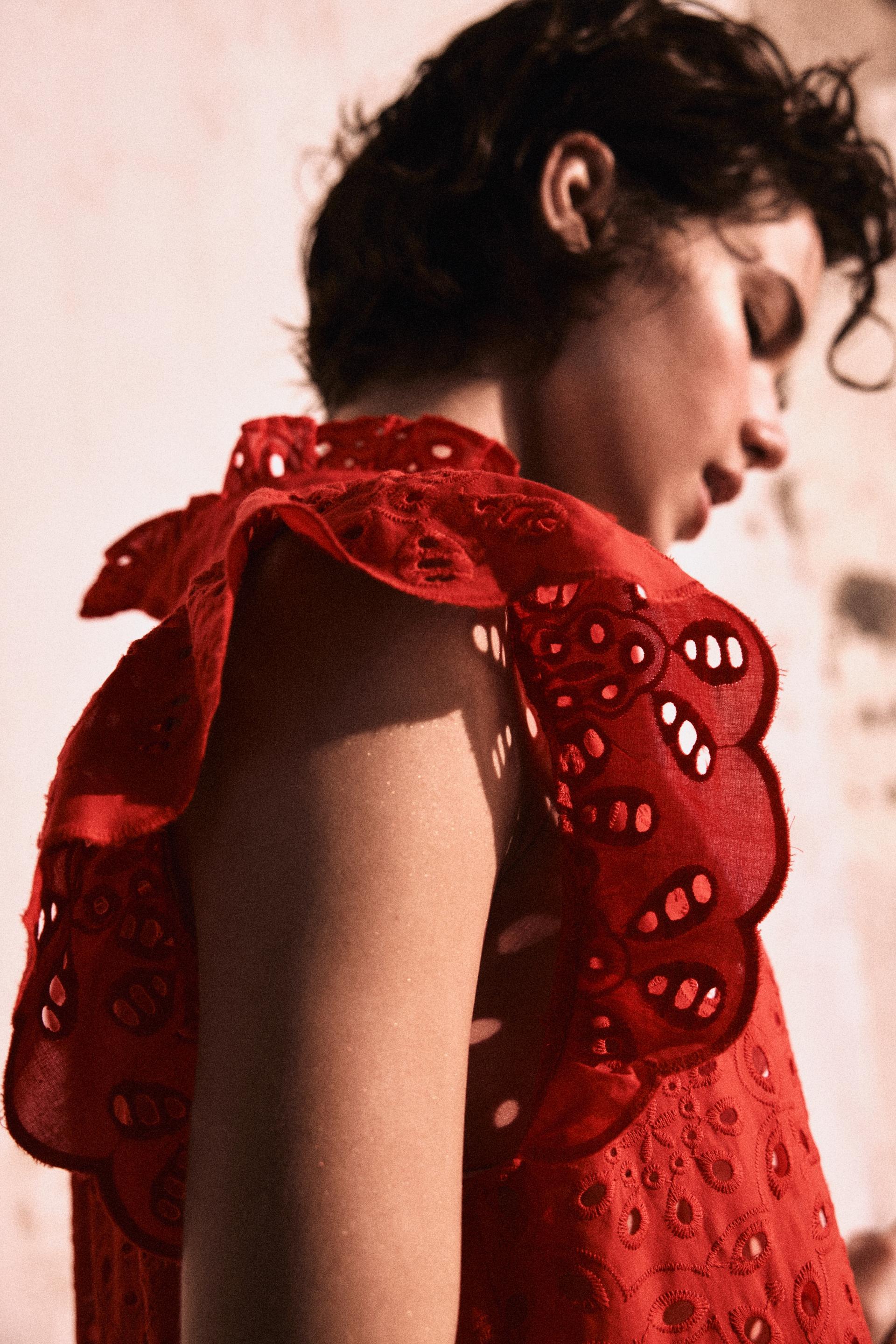 eyelet embroidery dress