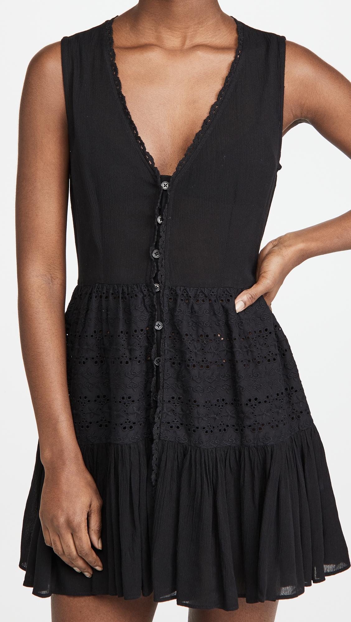 eyelet mini dress