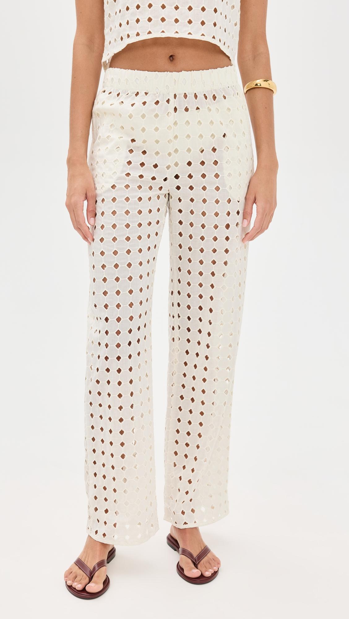 eyelet odette pants
