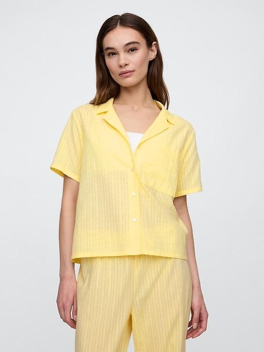 eyelet pj shirt