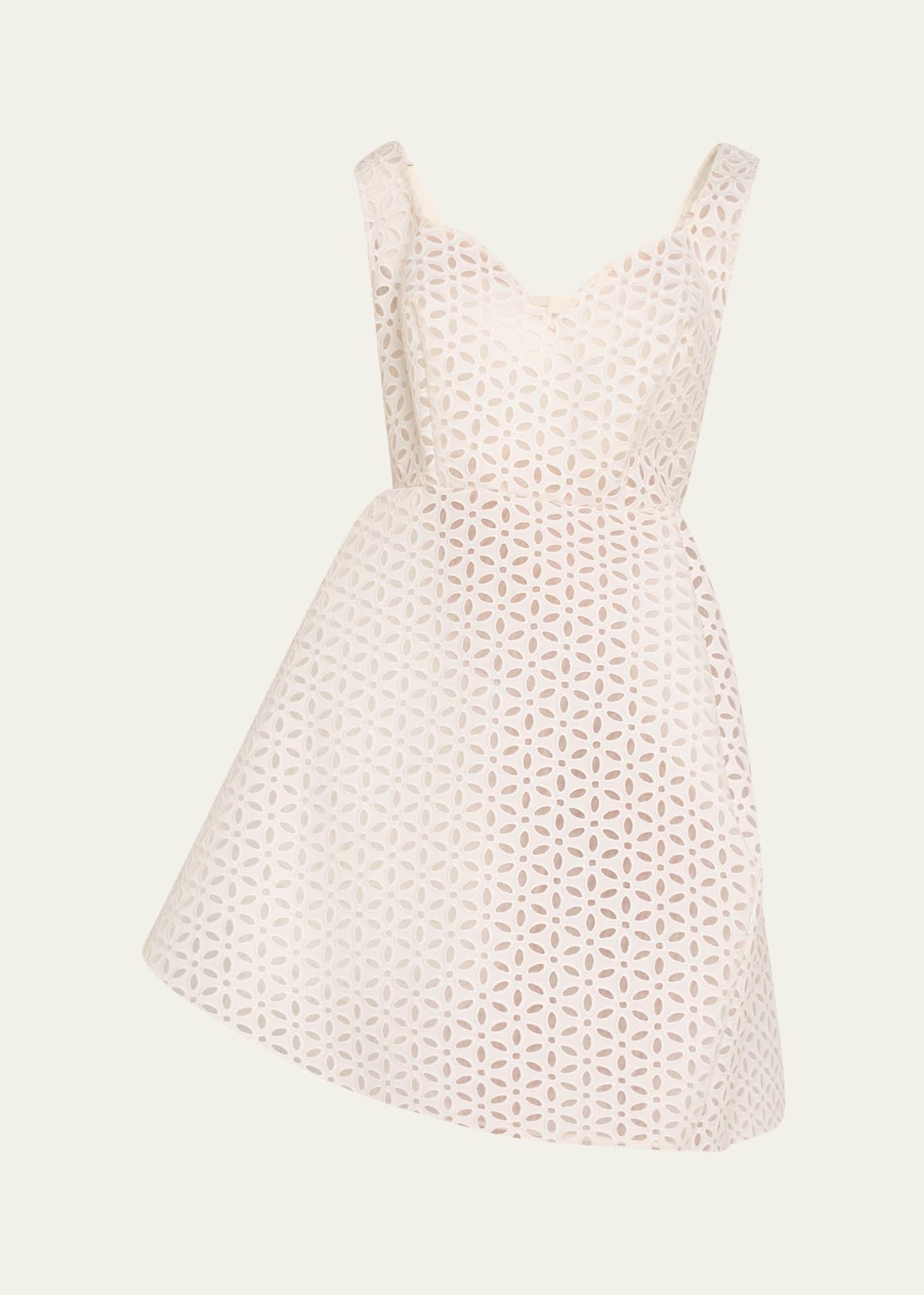 eyelet structured dress