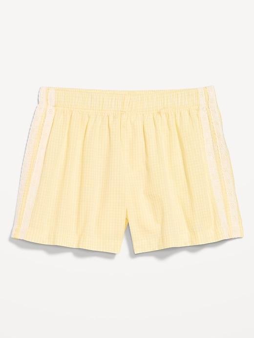 eyelet-trim boxer pajama shorts