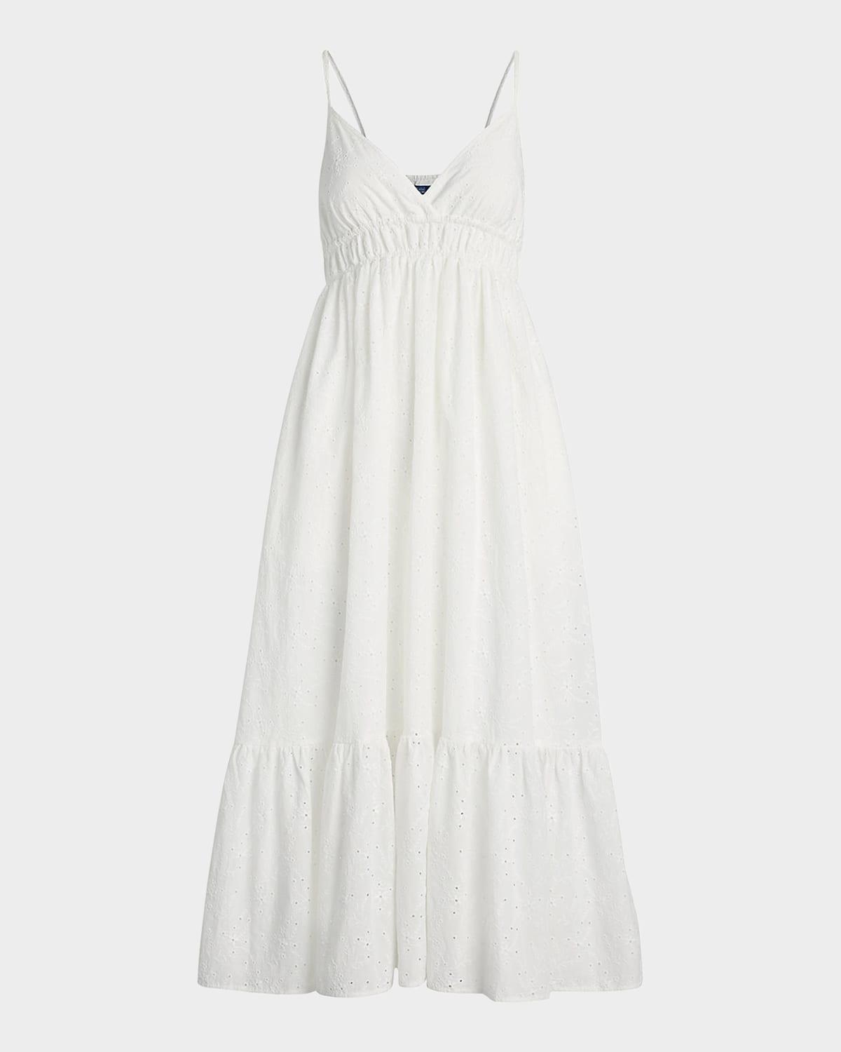 eyelet voile sleeveless dress