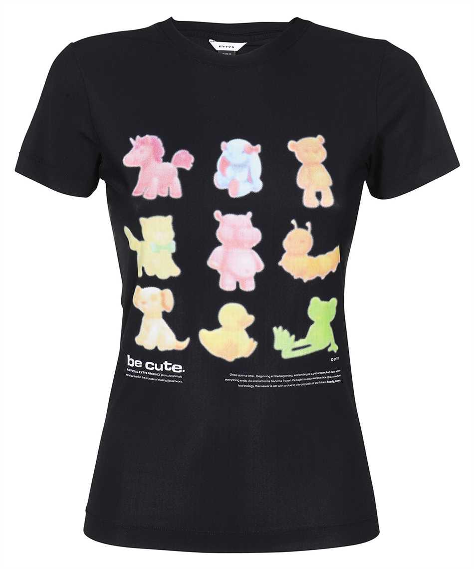 eytys short sleeve printed cotton t-shirt