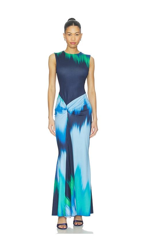 eywasouls malibu annie sleeveless midi dress in blue,navy.