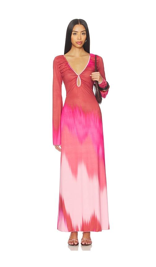 eywasouls malibu diana bell dress in pink.