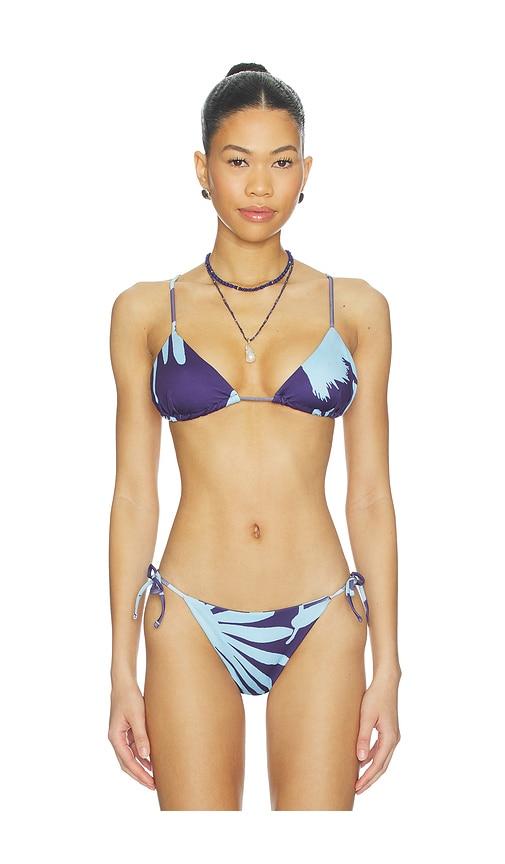 eywasouls malibu layla bikini top in blue,navy.