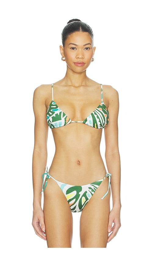 eywasouls malibu layla bikini top in green.