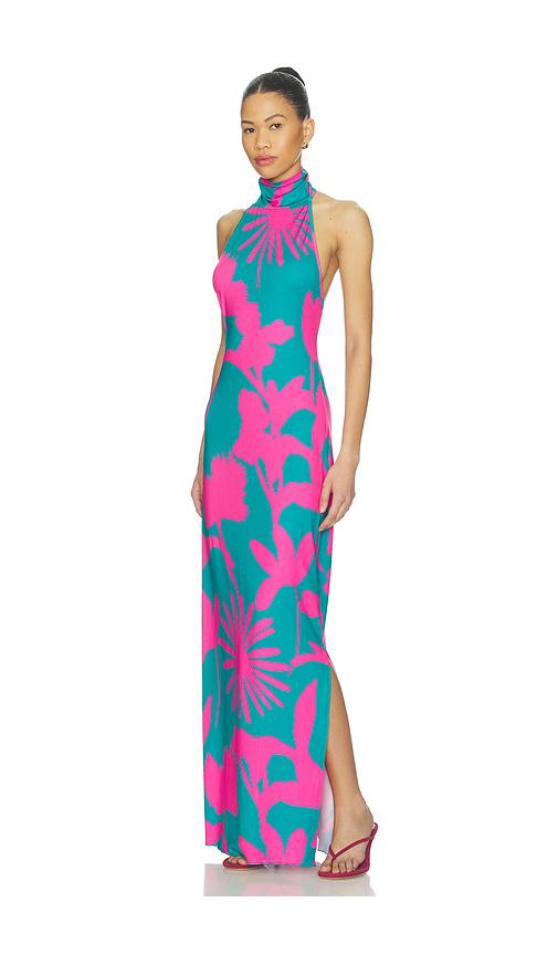 eywasouls malibu montana midi dress in fuchsia,teal.