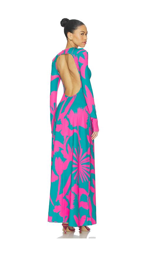 eywasouls malibu sammy midi dress in fuchsia,teal.