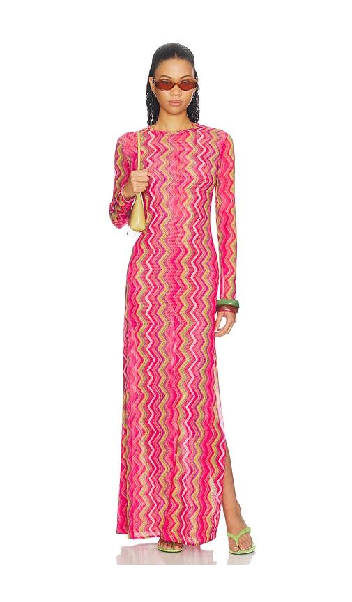 eywasouls malibu scarlet dress in pink.