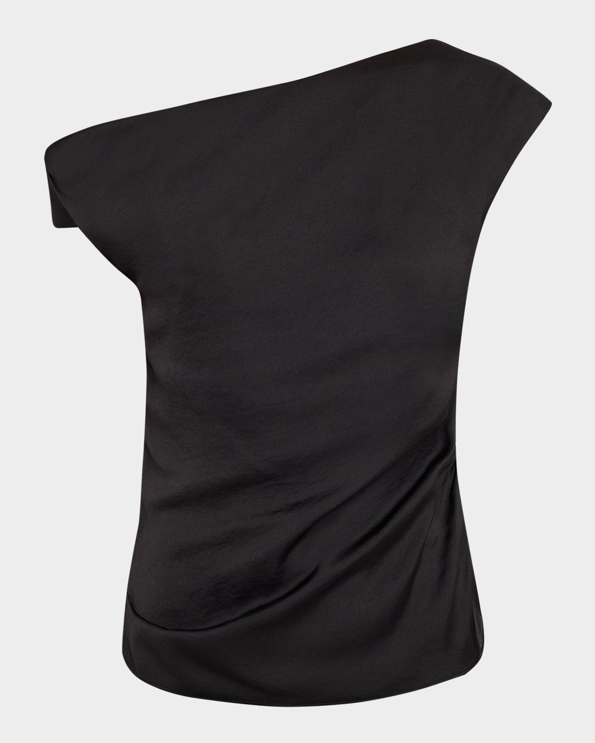 ezai draped one-shoulder blouse