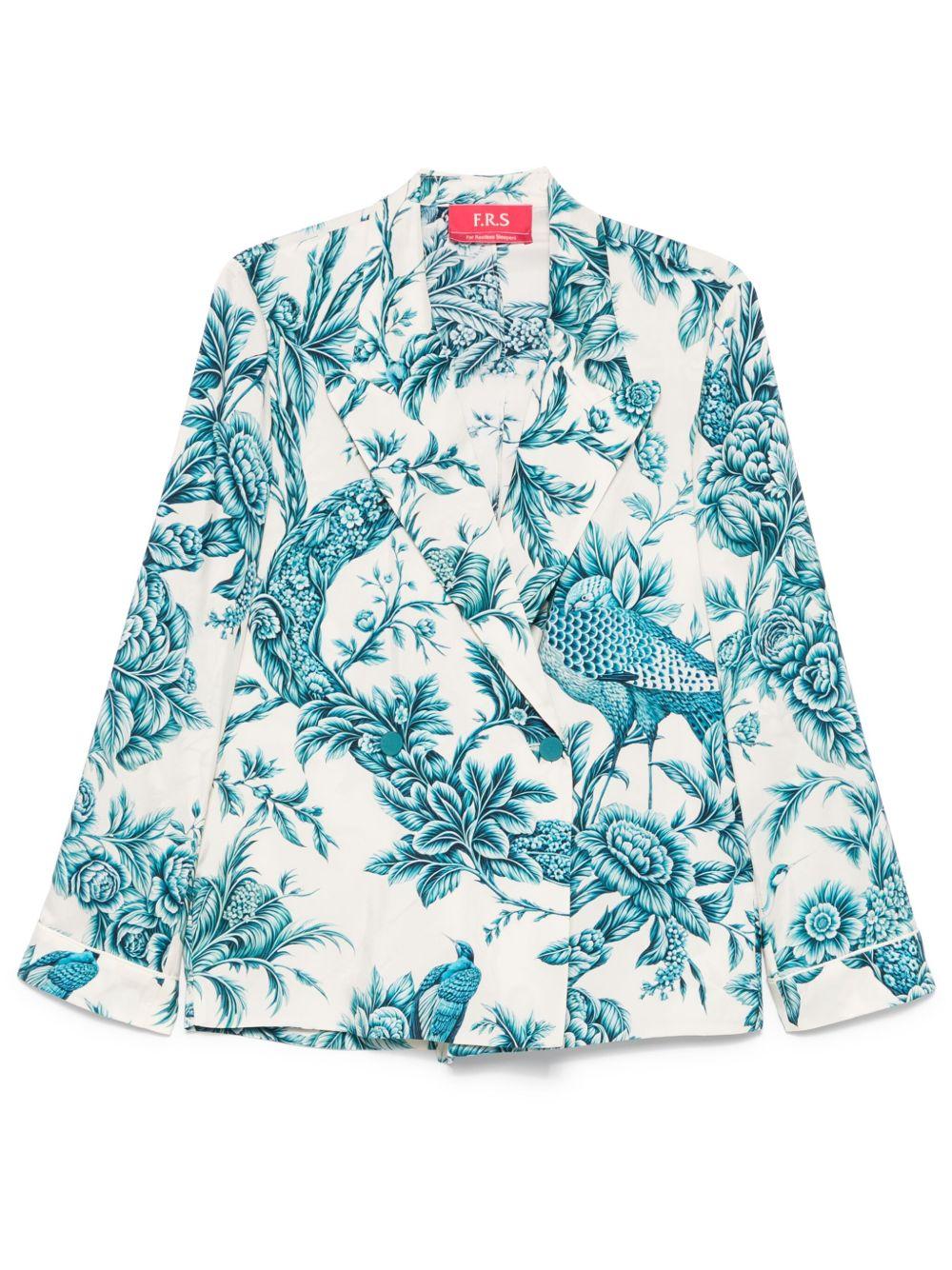 f. r.s . shirts blue silk - women
