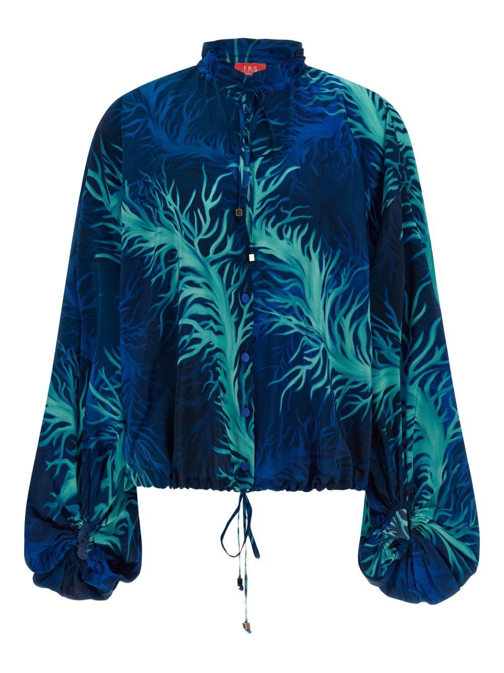 f. r.s . shirts blue silk - women