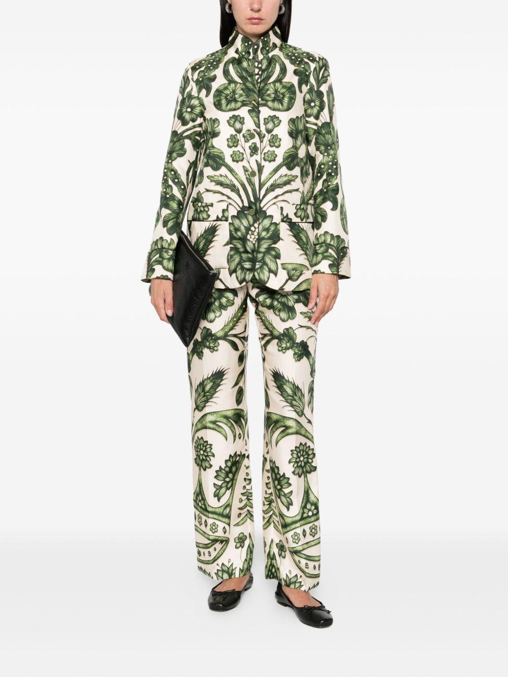 f. r.s . shirts green silk - women