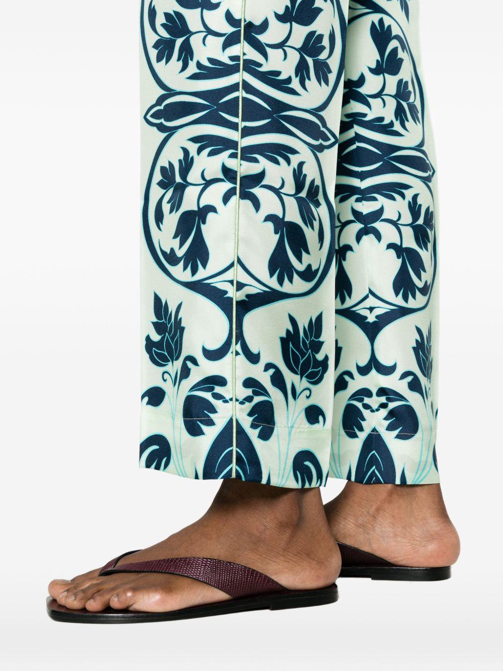 f. r.s . trousers blue silk - women
