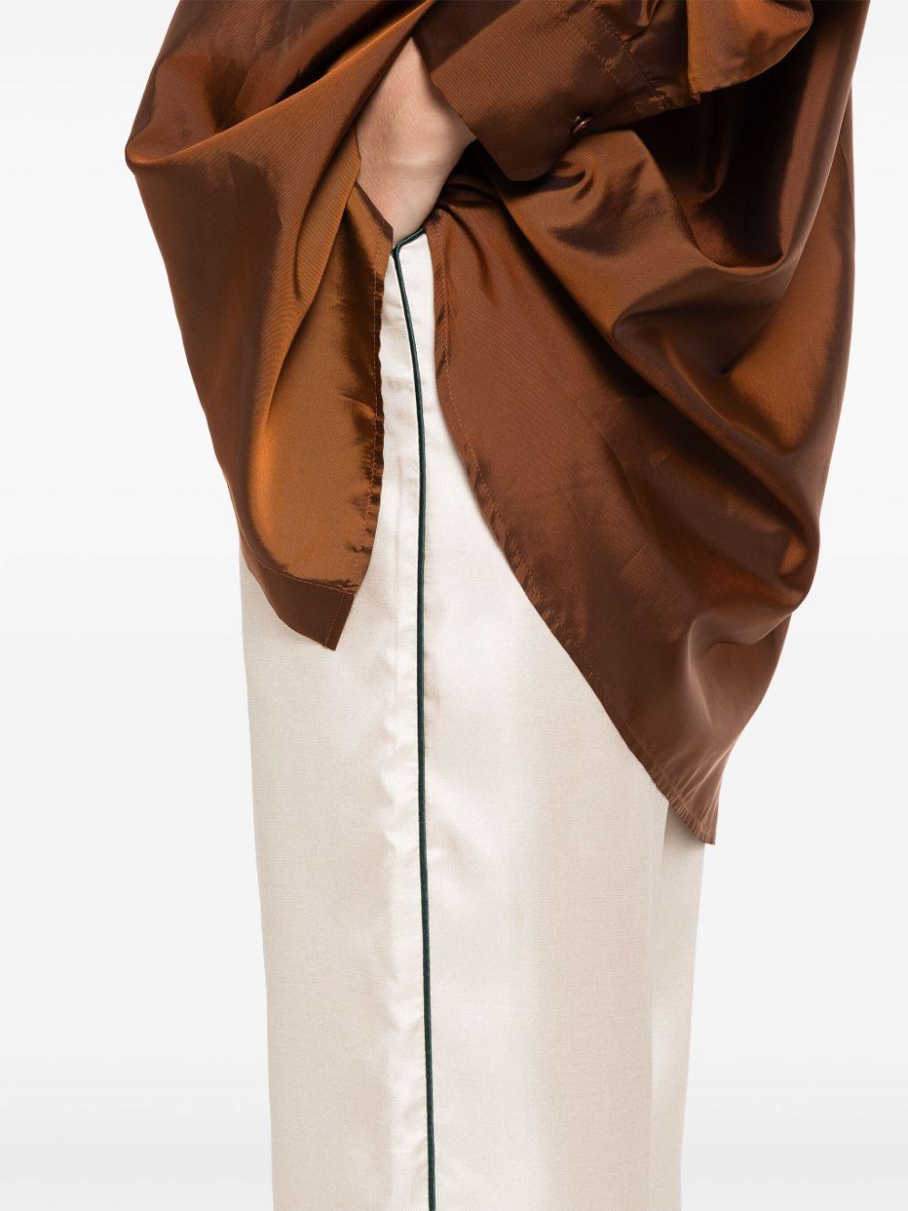 f. r.s . trousers green silk - women